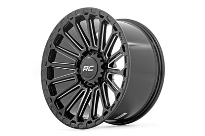 Rough Country 97170918 Rough Country 97 Series Wheel | One-Piece | Gloss Black | 17x9 | 5x5 | -12mm