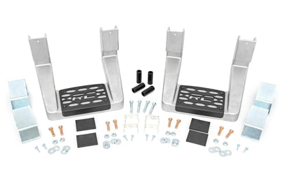 Rough Country 117510 Single Hoop Step | Universal | Alum | Pair | Multiple Makes & Models (Chevy/Ford/GMC/Ram)
