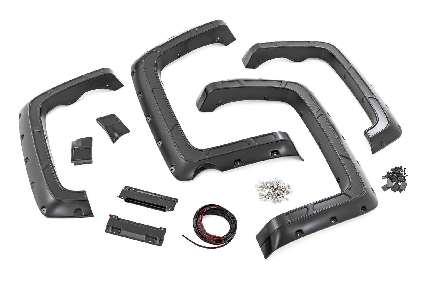 Rough Country A-C11612-G7C Fender Flares | Defender l 5'9" Bed  | G7C Red Hot | Chevy Silverado 1500 (14-18 & Classic)