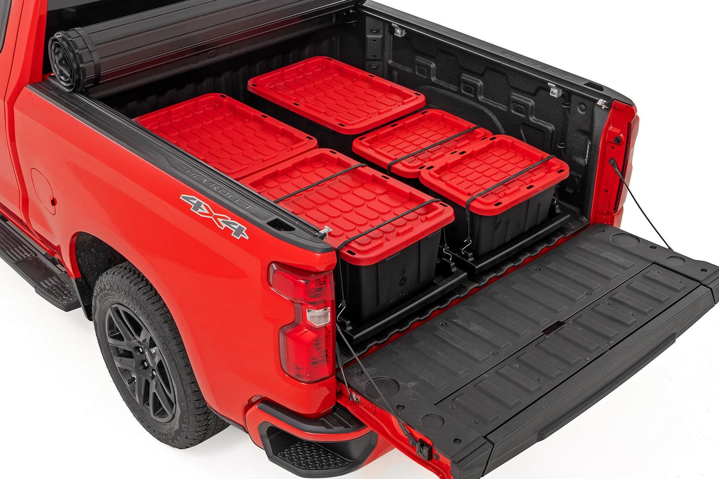 Rough Country 10209 Truck Bed Cargo Storage Tray | Easy Access | Long Bed Storage Tray