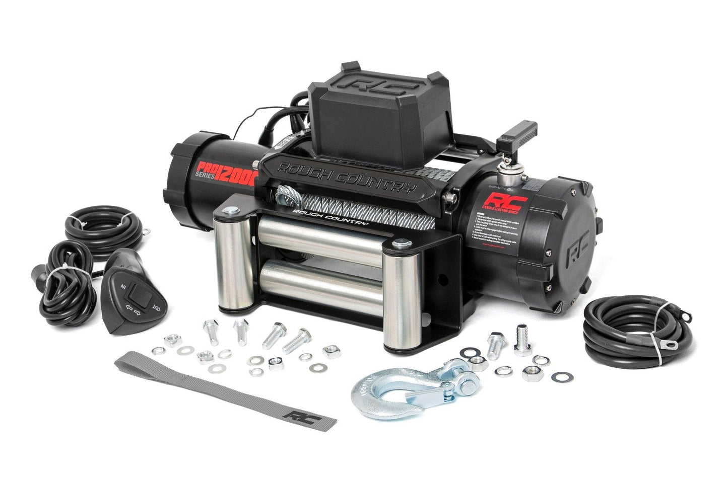 Rough Country PRO12000 12000-Lb Pro Series Winch | Steel Cable