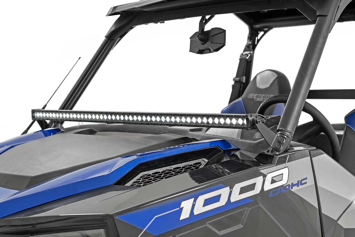 Rough Country 93034 LED Light Kit | Lower Windshield | 50" Black Single Row | Polaris General XP 4 1000