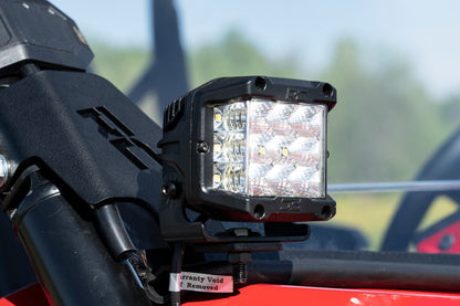 Rough Country 92032 LED Light Kit | Cage Mount | 2" Black Pair | Honda Talon 1000