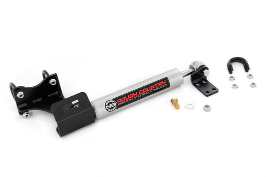 Rough Country 8731930 N3 Steering Stabilizer | Axle Bracket | 2-8 Inch Lift | Jeep Wrangler JK (07-18)