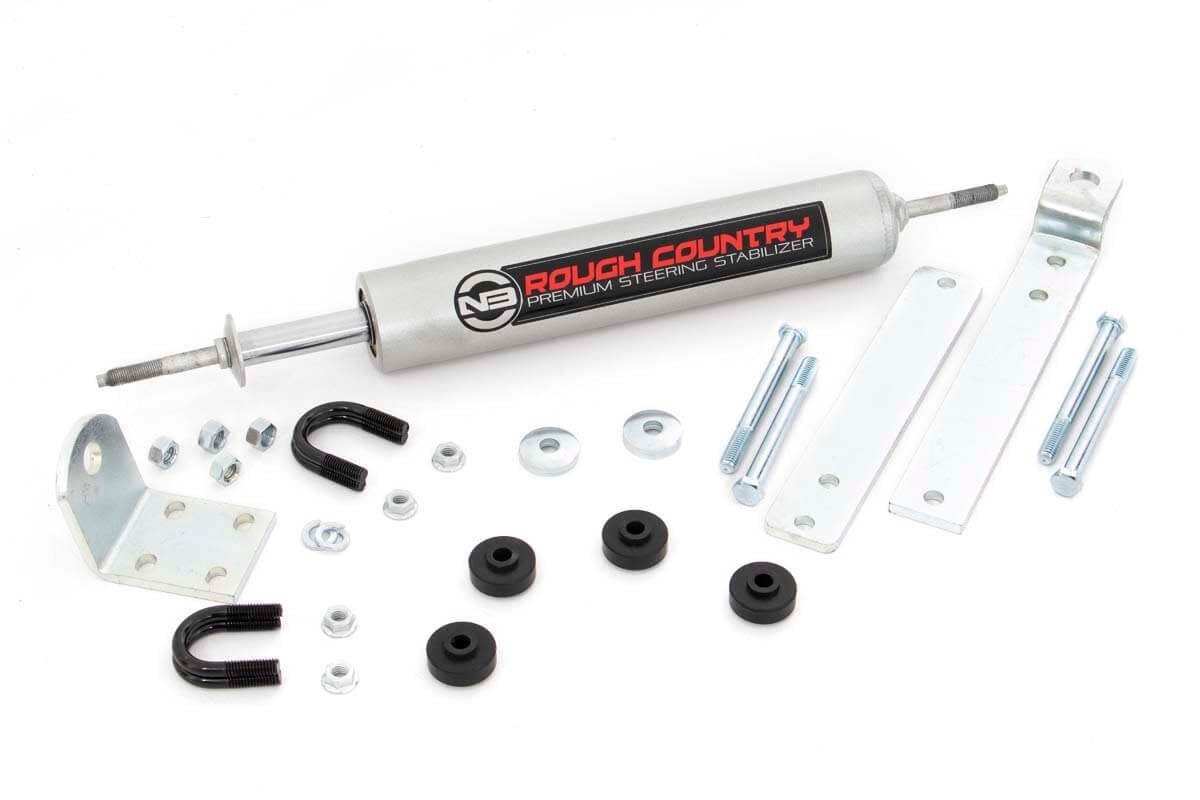 Rough Country 8738430 N3 Steering Stabilizer | Multiple Makes & Models (Ford/Mazda)