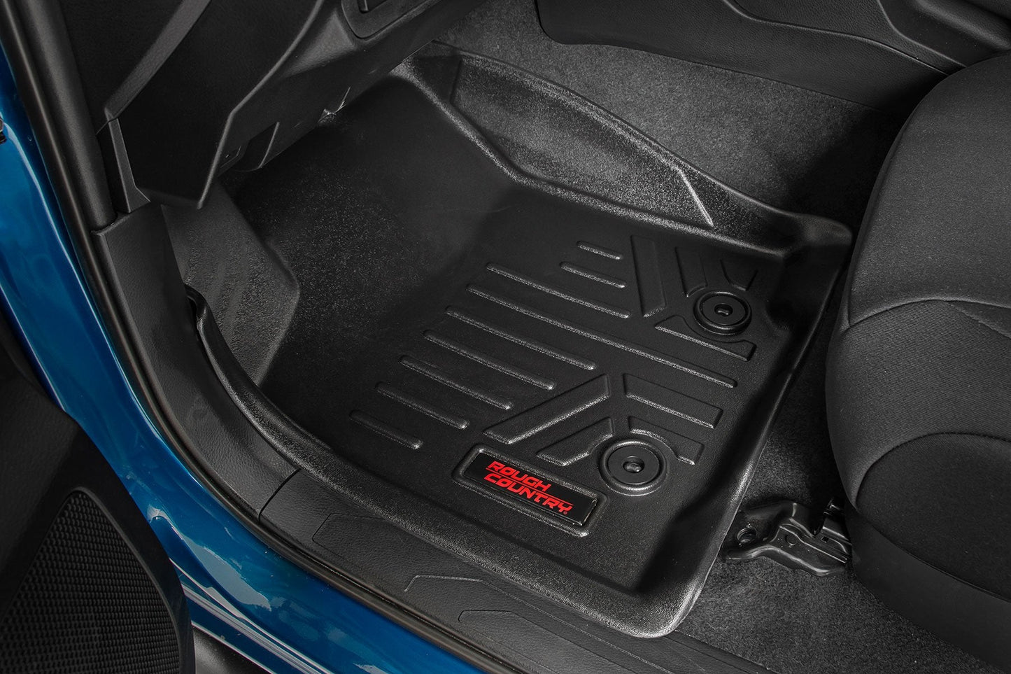 Rough Country M-71216 Floor Mats | Front and Rear | Toyota Tacoma 2WD/4WD (2016-2023)