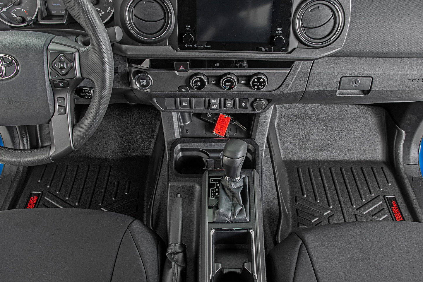 Rough Country M-71216 Floor Mats | Front and Rear | Toyota Tacoma 2WD/4WD (2016-2023)