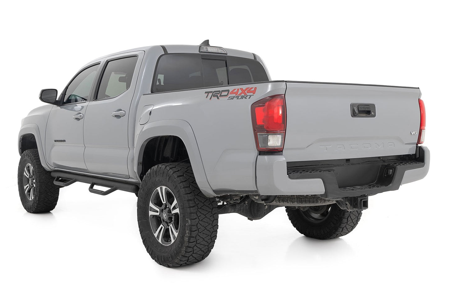 Rough Country RCT0580CCB Nerf Steps | Cab Length | Crew Cab | 5' Bed | Toyota Tacoma 2WD/4WD (05-23)