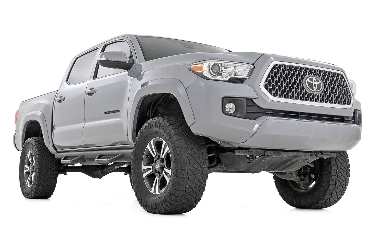 Rough Country RCT0580CCB Nerf Steps | Cab Length | Crew Cab | 5' Bed | Toyota Tacoma 2WD/4WD (05-23)