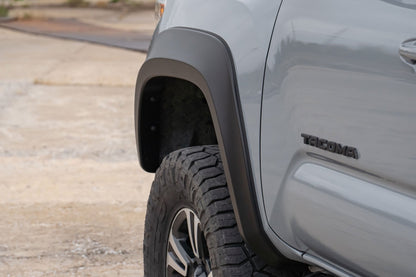 Rough Country S-T11621-4V6 Fender Flares | Sport | 4V6 Quicksand | Toyota Tacoma 2WD/4WD (2016-2023)
