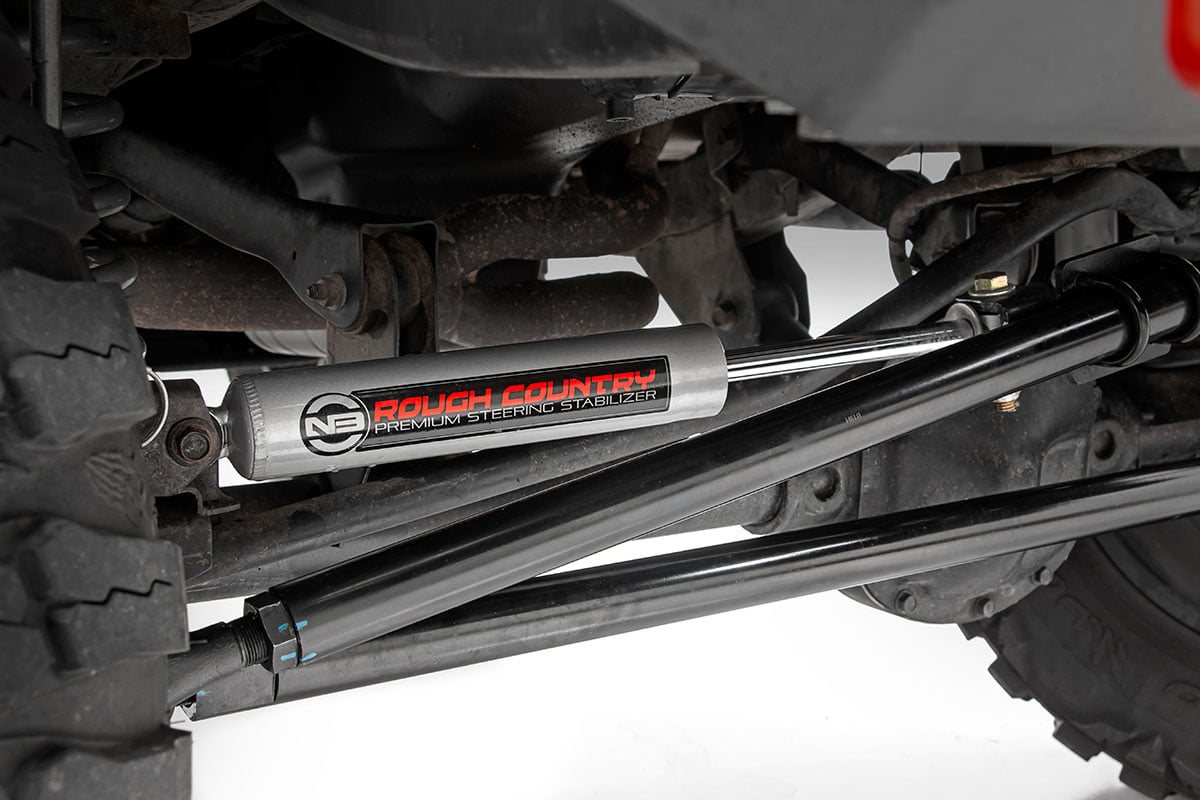 Rough Country 10613 HD Steering Kit | Stabilizer Combo | Jeep Comanche MJ/Wrangler TJ/Wrangler Unlimited