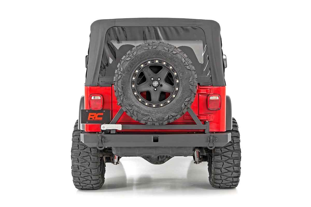 Rough Country 10592A Rear Bumper | Tire Carrier | Jeep Wrangler TJ (97-06)/Wrangler Unlimited (04-06)