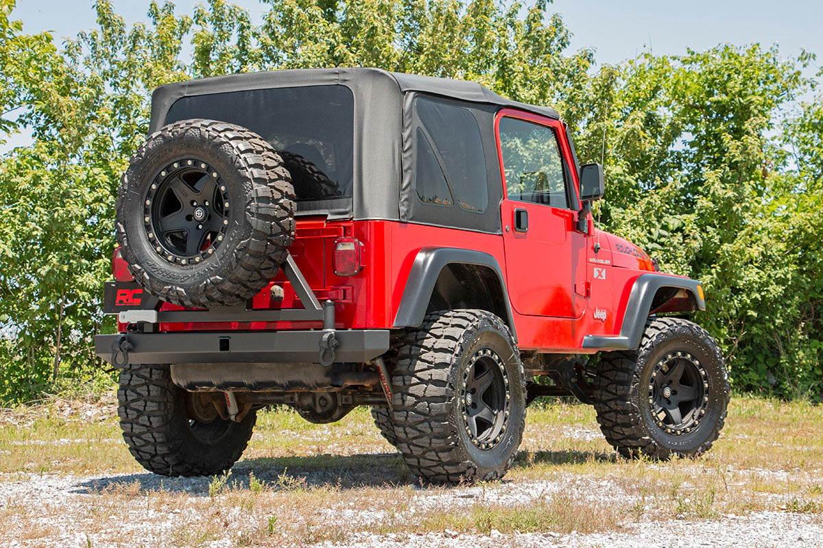 Rough Country 10592A Rear Bumper | Tire Carrier | Jeep Wrangler TJ (97-06)/Wrangler Unlimited (04-06)