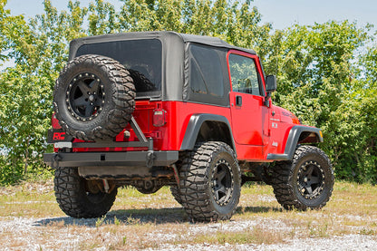 Rough Country 10592A Rear Bumper | Tire Carrier | Jeep Wrangler TJ (97-06)/Wrangler Unlimited (04-06)