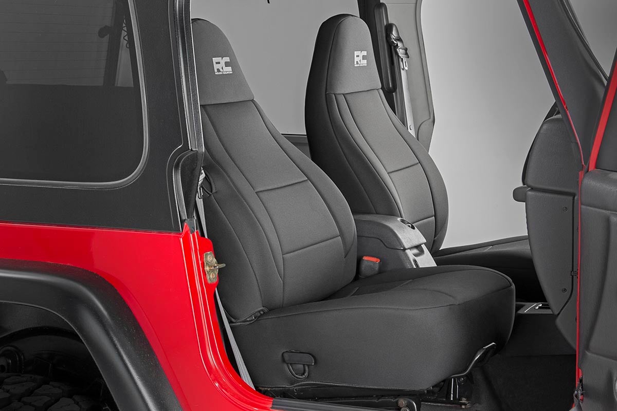 Rough Country 91000 Seat Covers | Front and Rear | Jeep Wrangler TJ 4WD (1997-2002)
