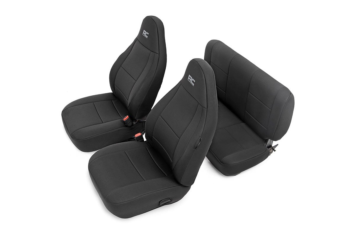 Rough Country 91000 Seat Covers | Front and Rear | Jeep Wrangler TJ 4WD (1997-2002)