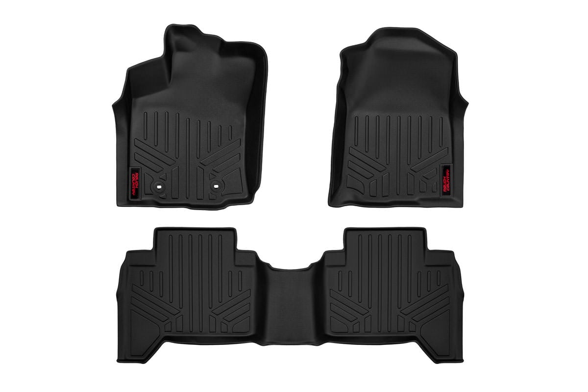Rough Country M-71216 Floor Mats | Front and Rear | Toyota Tacoma 2WD/4WD (2016-2023)