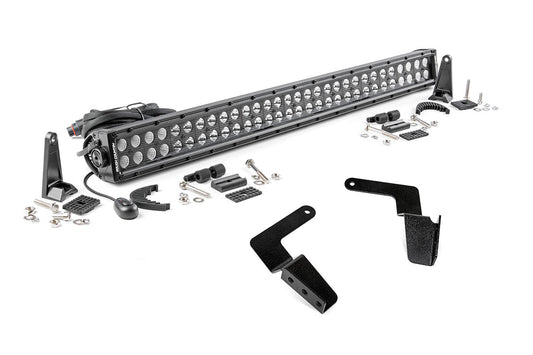 Rough Country 70652 LED Light Kit | Bumper Mount | 30" Black Dual Row | Toyota FJ Cruiser (07-14)