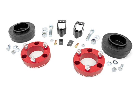 Rough Country 762RED 3 Inch Lift Kit | X-REAS | RR Spacers | Red | Toyota 4Runner 4WD (2003-2009)