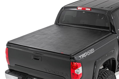 Rough Country 41419650A Soft Tri-Fold Bed Cover | 6'7" Bed | Toyota Tundra 2WD/4WD (2007-2025)