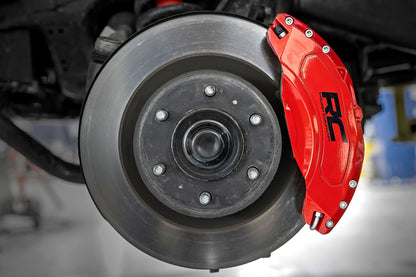 Rough Country 71152 Caliper Covers | Front and Rear | Red | Toyota Tundra 2WD/4WD (2022-2025)