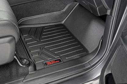 Rough Country M-71770 Floor Mats | FR & RR | CrewMax | Toyota Tundra 2WD/4WD (2014-2021)