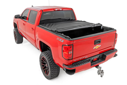 Rough Country 42119551 Soft Roll Up Bed Cover | 5'9" Bed | Chevy/GMC 1500 (14-18 & Classic)