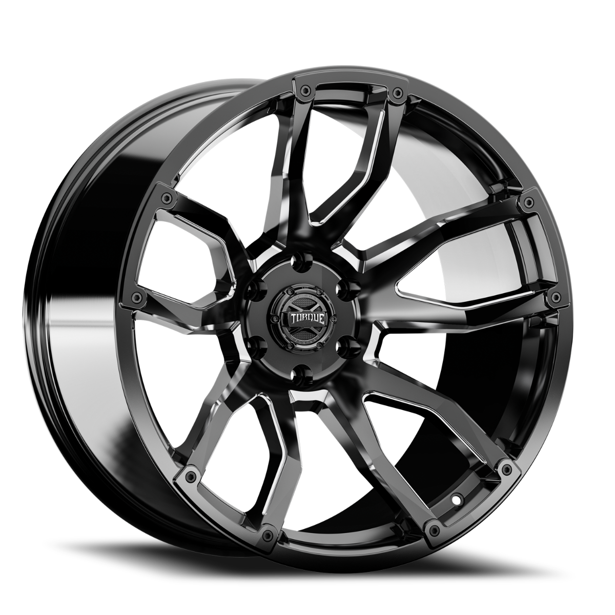 Torque TW403C-20908333-12 Torque Impact | Gloss Black w/Milled Accents | 20x9 | 6x5.5 | -12mm
