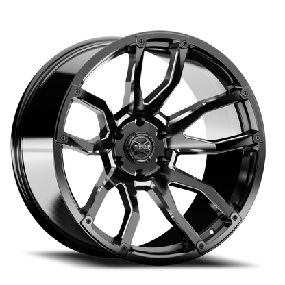 Torque TW403C-20908333-12 Torque Impact | Gloss Black w/Milled Accents | 20x9 | 6x5.5 | -12mm