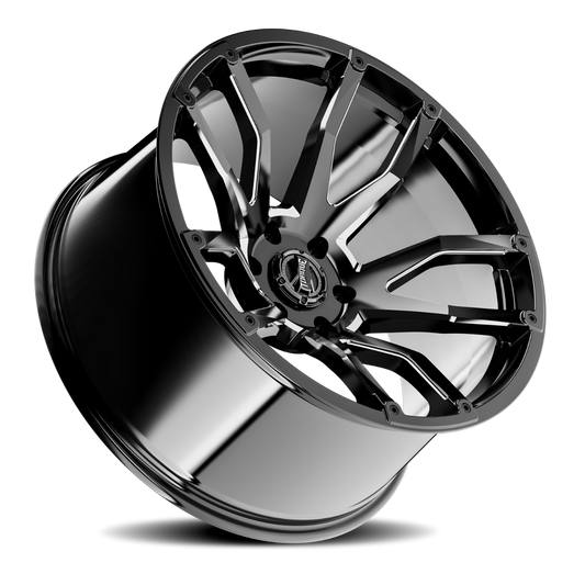 Torque TW403C-20903633-12 Torque Impact | Gloss Black w/Milled Accents | 20x9 | 6x135 | -12mm