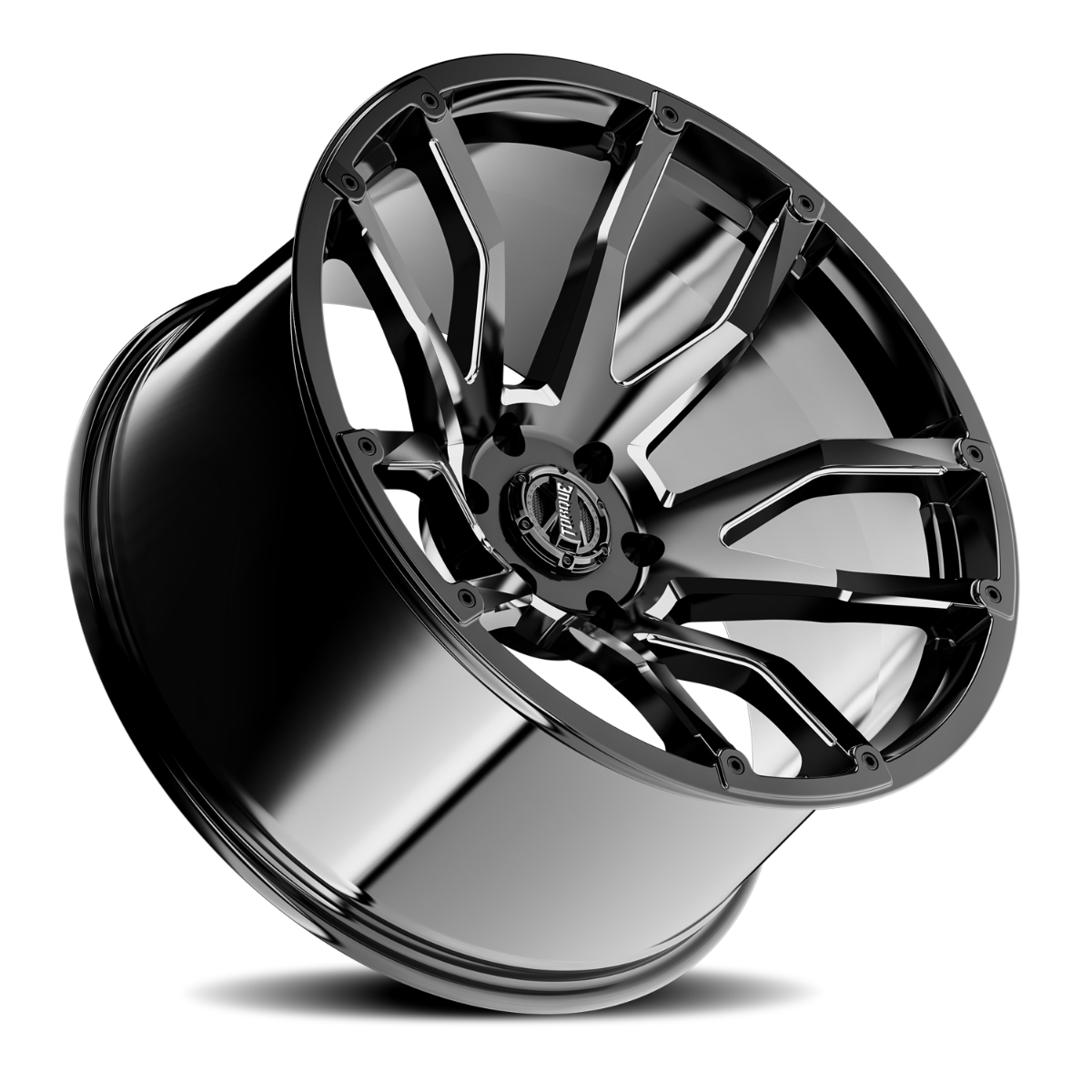 Torque TW403C-20908333-12 Torque Impact | Gloss Black w/Milled Accents | 20x9 | 6x5.5 | -12mm