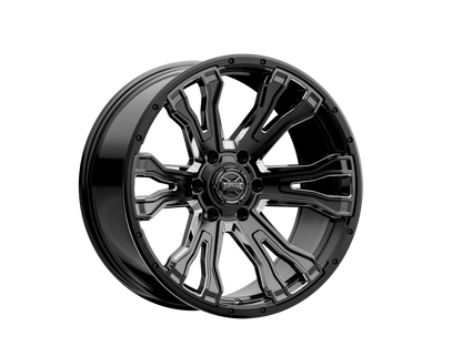 Torque TW407C-20908413-12 Torque Prime | Gloss Black w/Milled Accent | 20x9 | 6x5.5 | -12mm