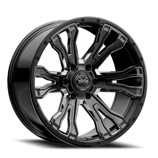 Torque TW407C-20908413-12 Torque Prime | Gloss Black w/Milled Accent | 20x9 | 6x5.5 | -12mm