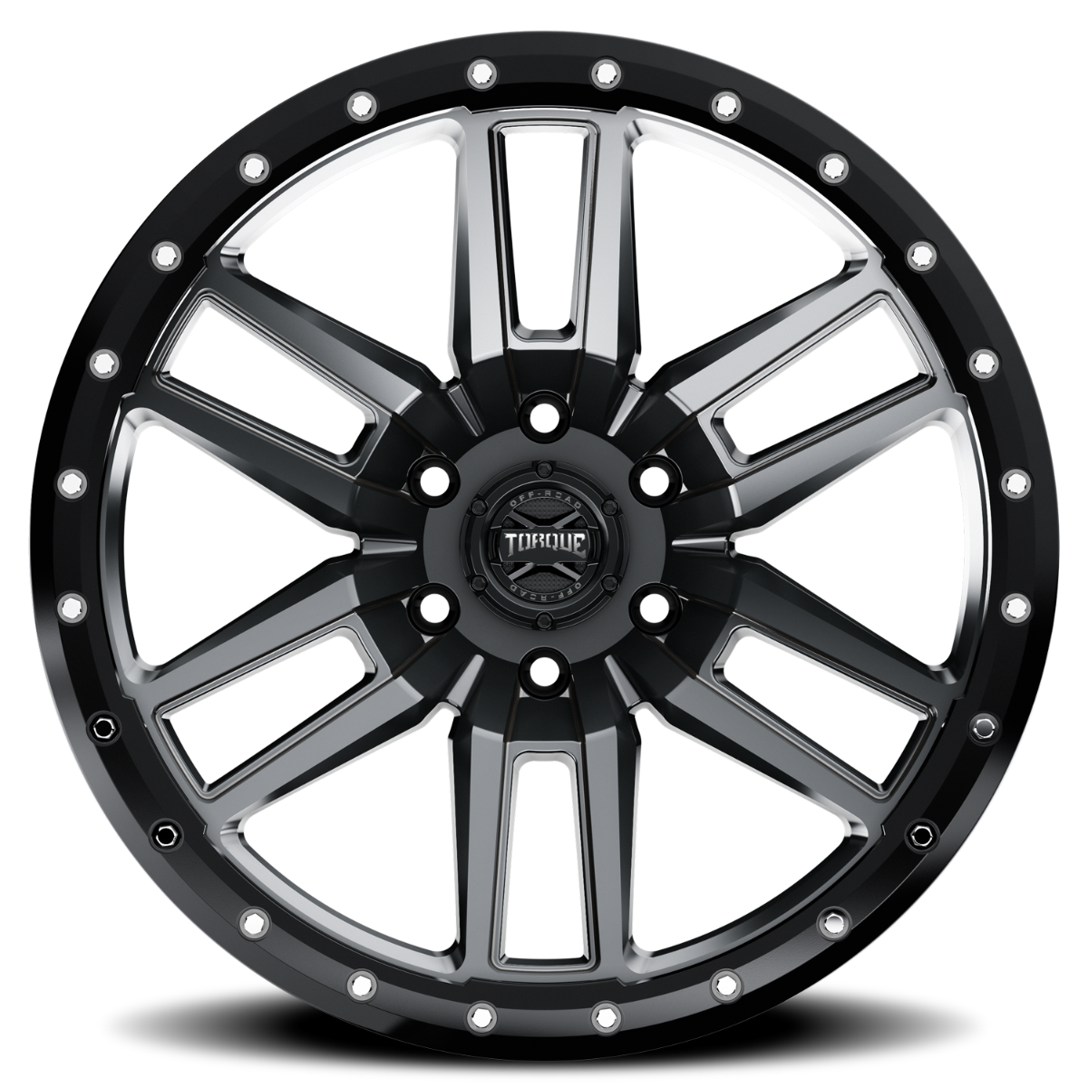 Torque TW411C-18908412-12 Torque Pritchett | Anthracite w/Black Lip | 18x9 | 6x5.5 | -12mm