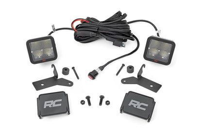 Rough Country 80052 LED Light Kit | Hinge Mount | 2" Spectrum Pair | Jeep Gladiator JT/Wrangler JL (18-25)