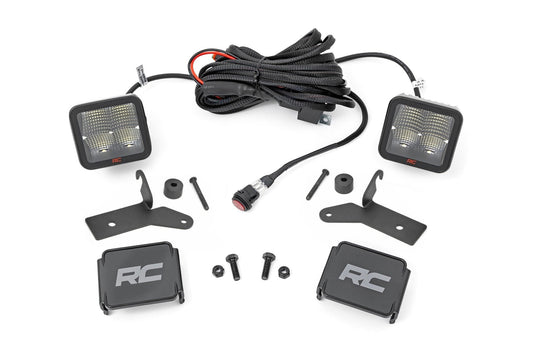 Rough Country 80052 LED Light Kit | Hinge Mount | 2" Spectrum Pair | Jeep Gladiator JT/Wrangler JL (18-25)