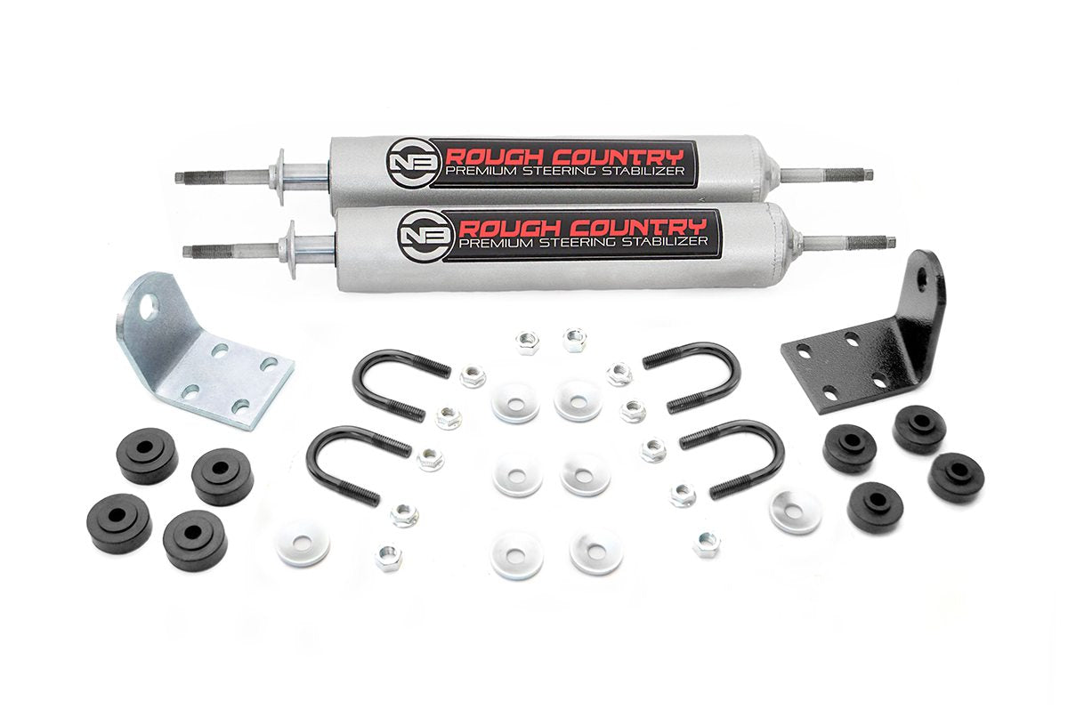 Rough Country 8733630 N3 Steering Stabilizer | Dual | Ford Bronco/F-100/F-150 4WD (1977-1979)