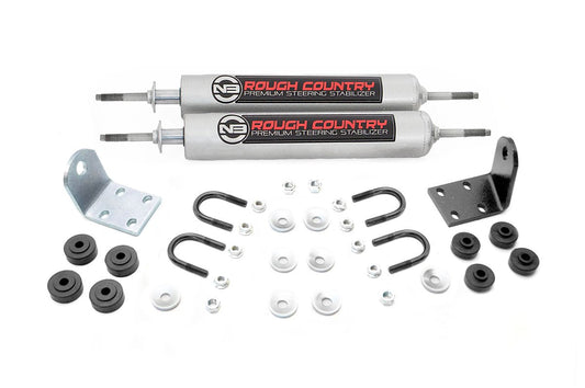 Rough Country 8733630 N3 Steering Stabilizer | Dual | Ford Bronco/F-100/F-150 4WD (1977-1979)