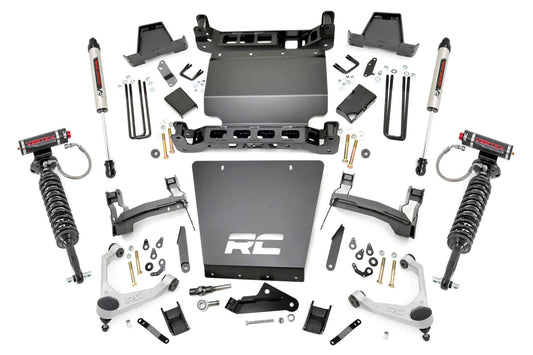 Rough Country 11657 7 Inch Stamped Steel LCA Lift Kit | Forged UCA | Bracket | Vertex/V2 Shks | Chevy/GMC 1500 (16-18)