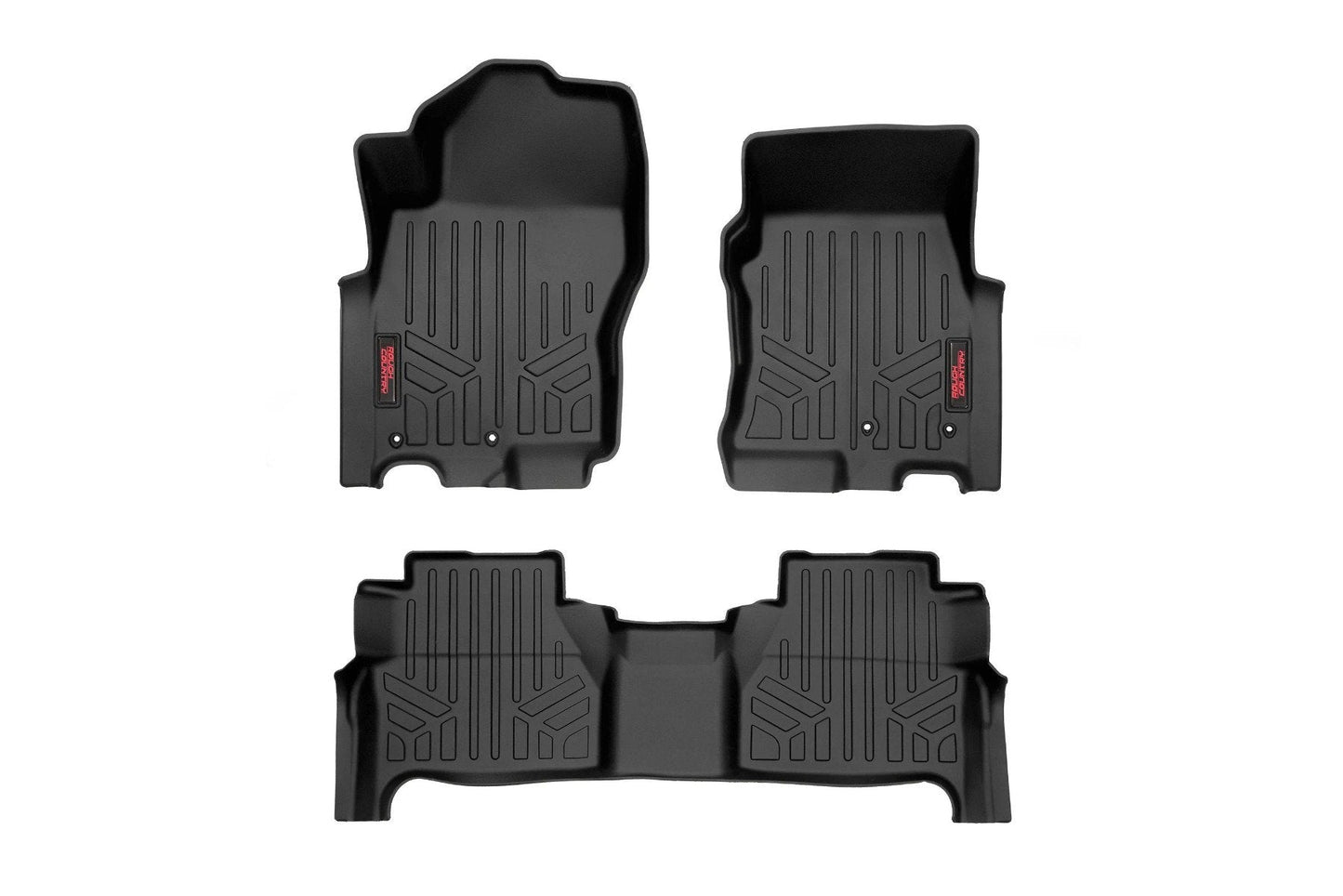Rough Country M-80515 Floor Mats | FR & RR | Crew Cab | Nissan Frontier 2WD/4WD (2022-2026)