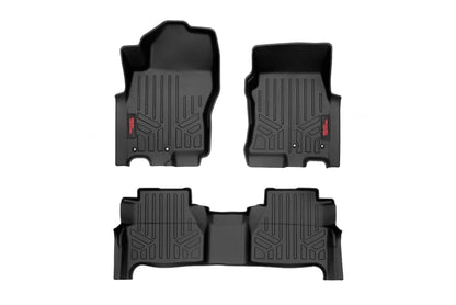 Rough Country M-80515 Floor Mats | FR & RR | Crew Cab | Nissan Frontier 2WD/4WD (2022-2026)