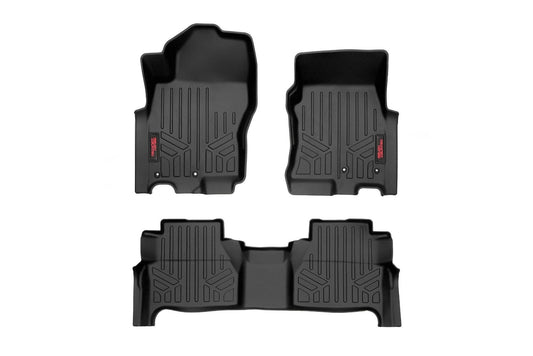 Rough Country M-80515 Floor Mats | FR & RR | Crew Cab | Nissan Frontier 2WD/4WD (2022-2026)