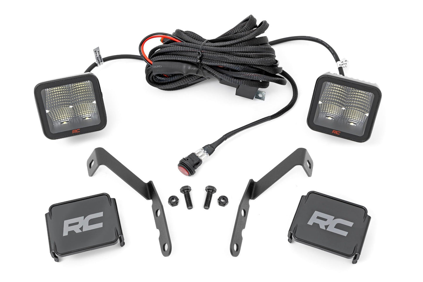 Rough Country 82059 LED Light Kit | Ditch | 2" Spectrum Pair | Spot | Chevy 1500 & Chevy/GMC 2500HD/3500HD (07-14)