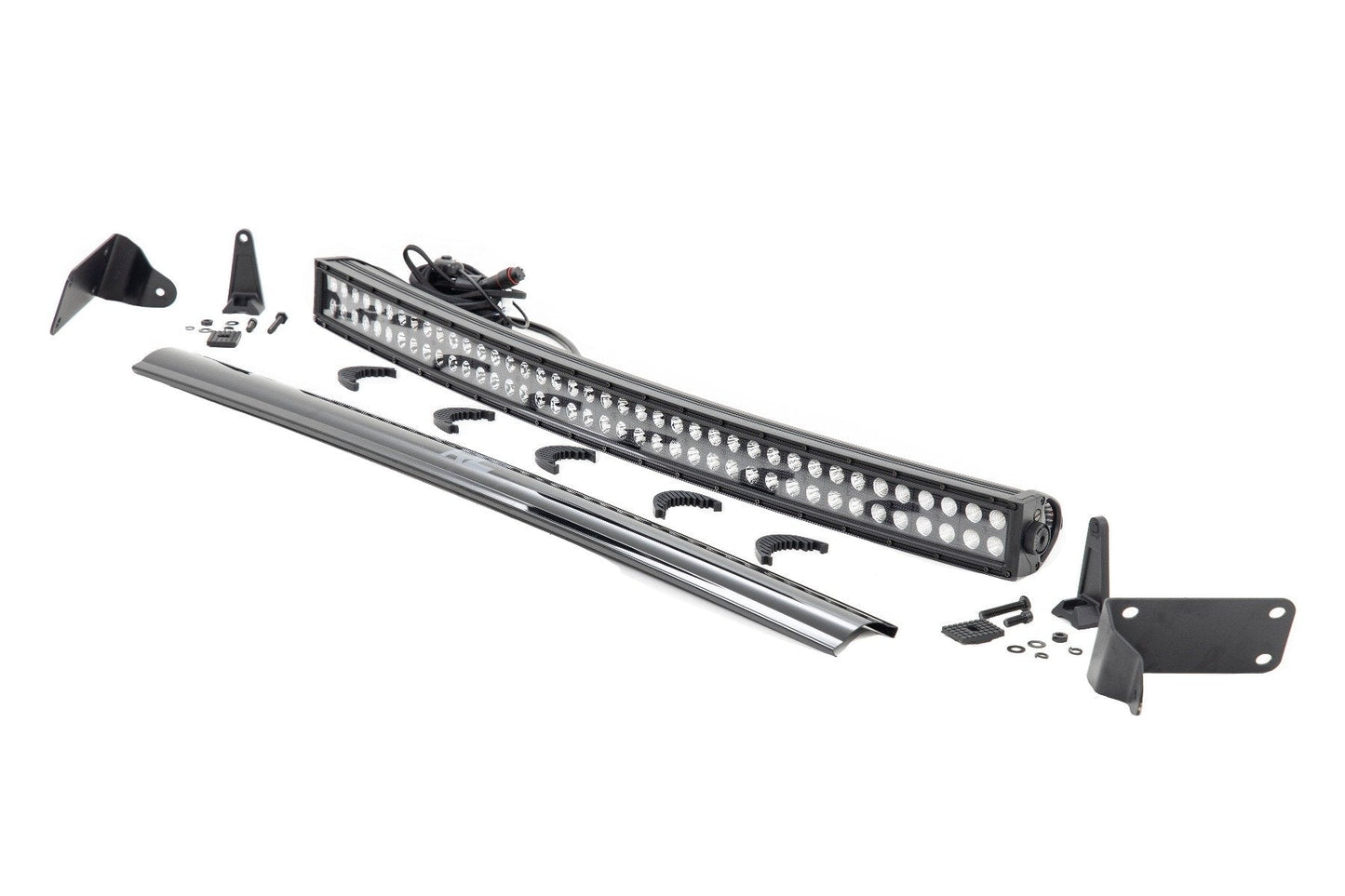 Rough Country 70570B LED Light Kit | Bumper Mount | 40" Black Dual Row | Ram 2500/3500 4WD (11-18)