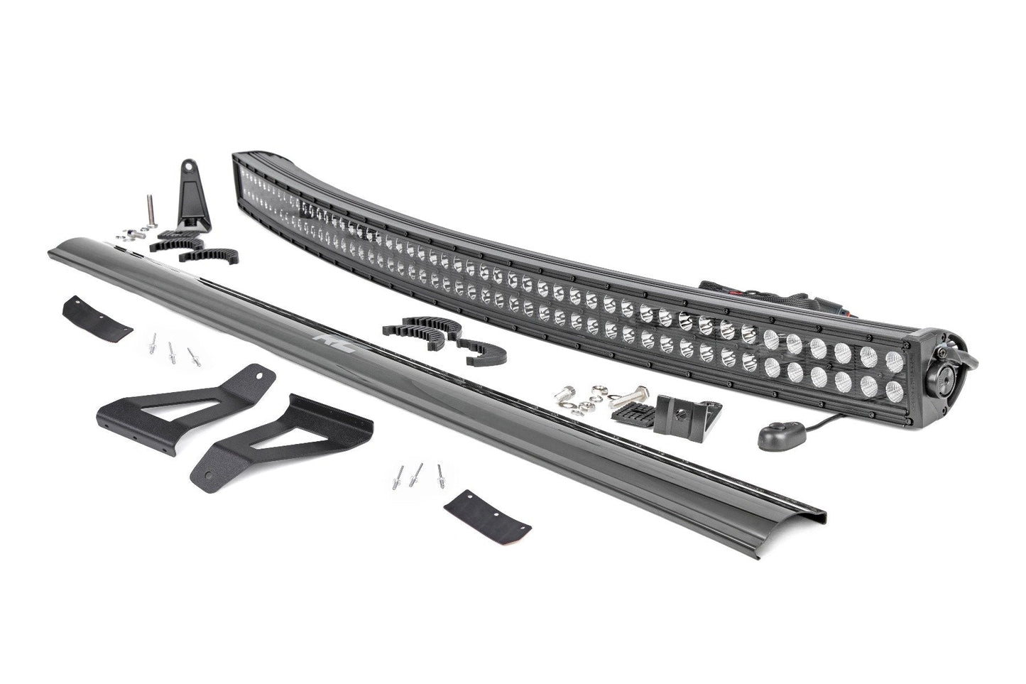 Rough Country 70072 LED Light Kit | Windshield Mount | 50" BLK Dual Row | Jeep Cherokee XJ (84-01)