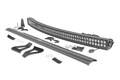 Rough Country 70072 LED Light Kit | Windshield Mount | 50" BLK Dual Row | Jeep Cherokee XJ (84-01)