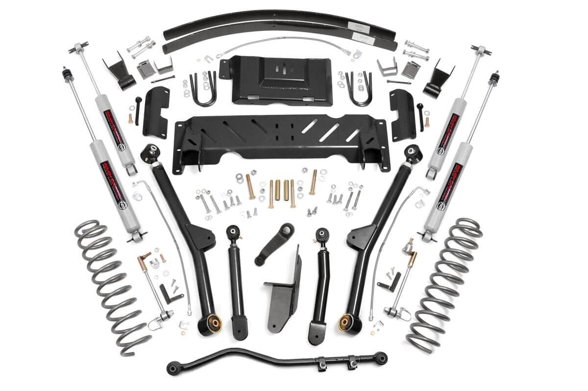 Rough Country 61622 4.5 Inch Lift Kit | Long Arm | AAL | NP242 | Jeep Cherokee XJ 4WD (1984-2001)
