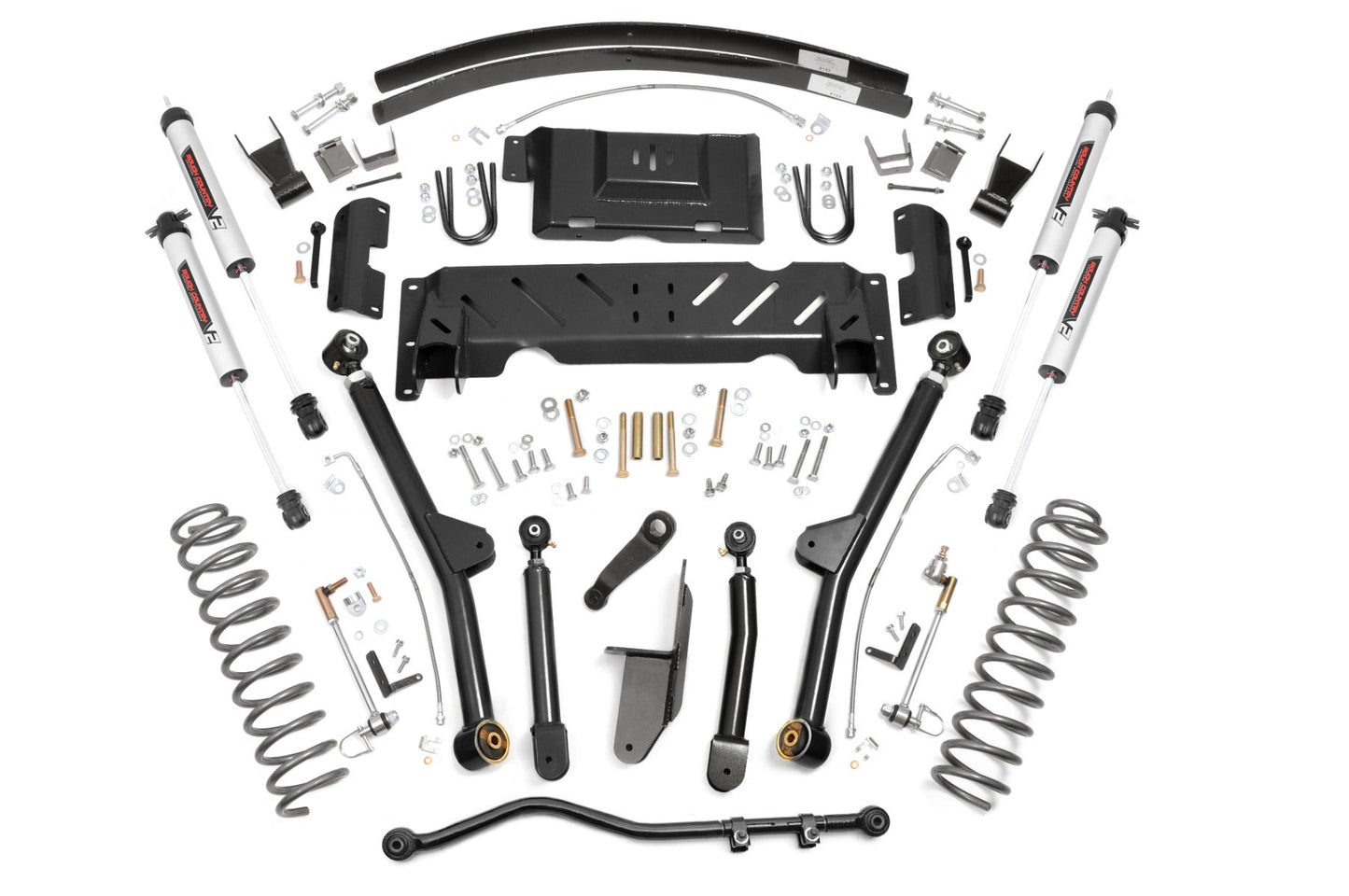 Rough Country 61670 4.5 Inch Lift Kit | Long Arm | AAL | NP242 | V2 | Jeep Cherokee XJ 4WD (84-01)