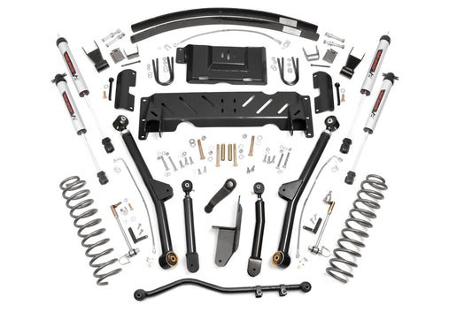Rough Country 61670 4.5 Inch Lift Kit | Long Arm | AAL | NP242 | V2 | Jeep Cherokee XJ 4WD (84-01)