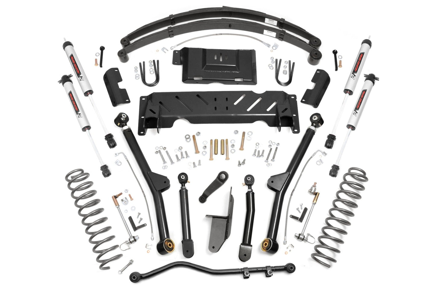 Rough Country 61770 4.5 Inch Lift Kit | Long Arm | RR Leafs | NP242 | V2 | Jeep Cherokee XJ (84-01)